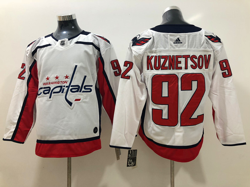 Men's Washington Capitals Evgeny Kuznetsov #92 White Home Breakaway Jersey